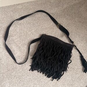 Black Fringe Mossimo Crossbody Bag